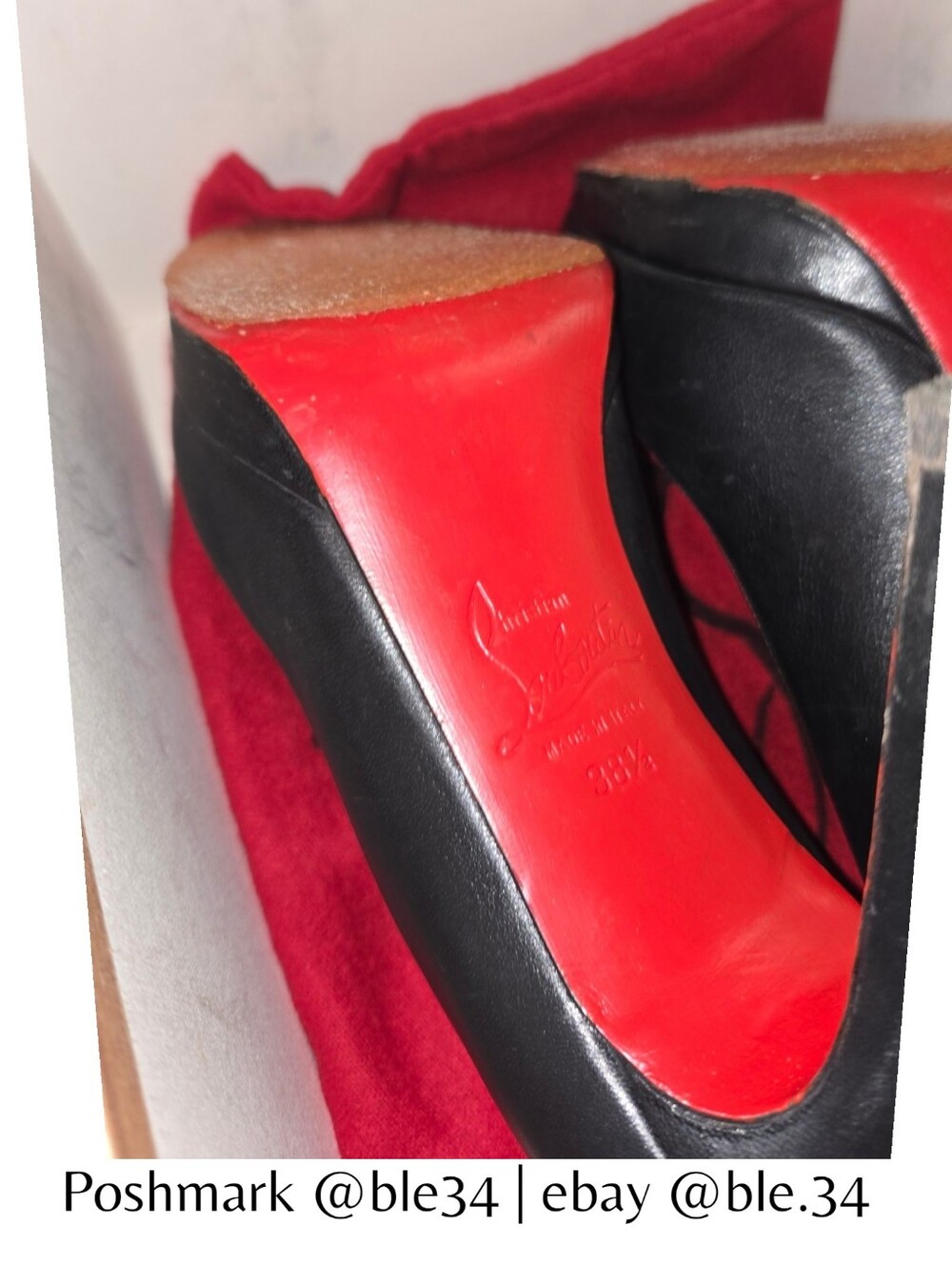 SOLD Authentic Christian Louboutin New Simple Pump 120 - Kid Leather 38.5 - Picture 6 of 15